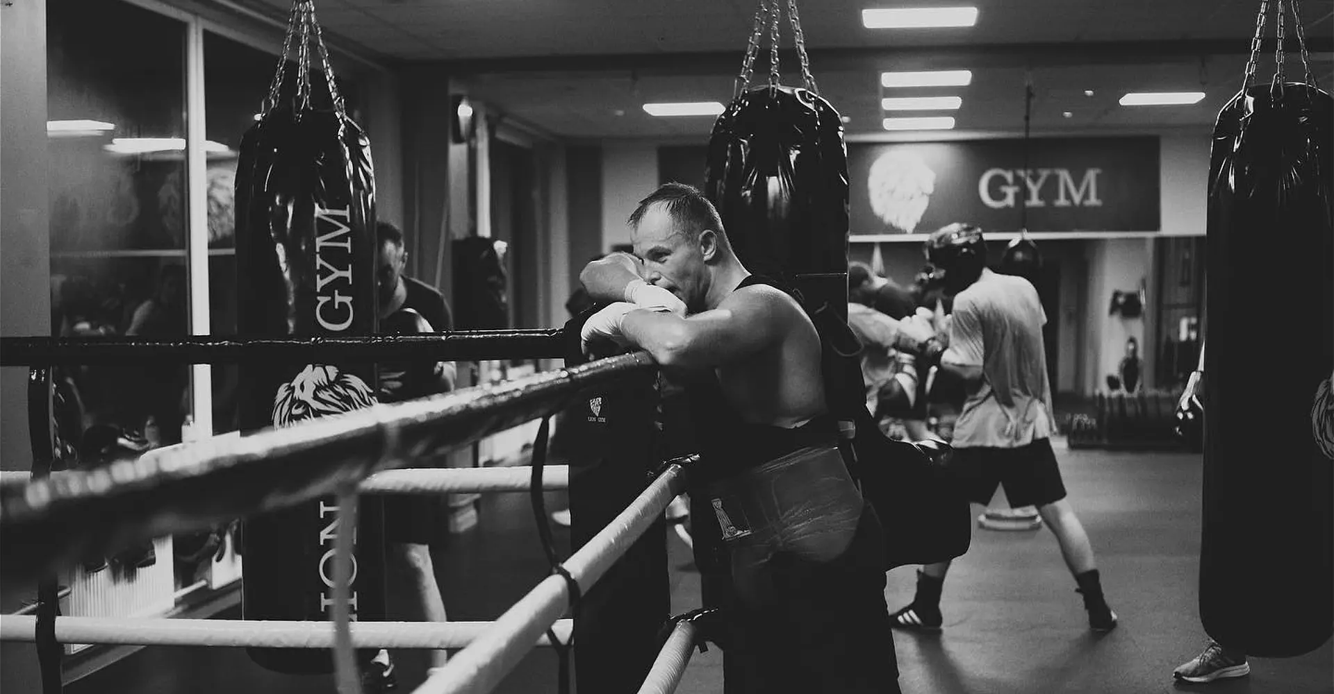Professional boxing gym training